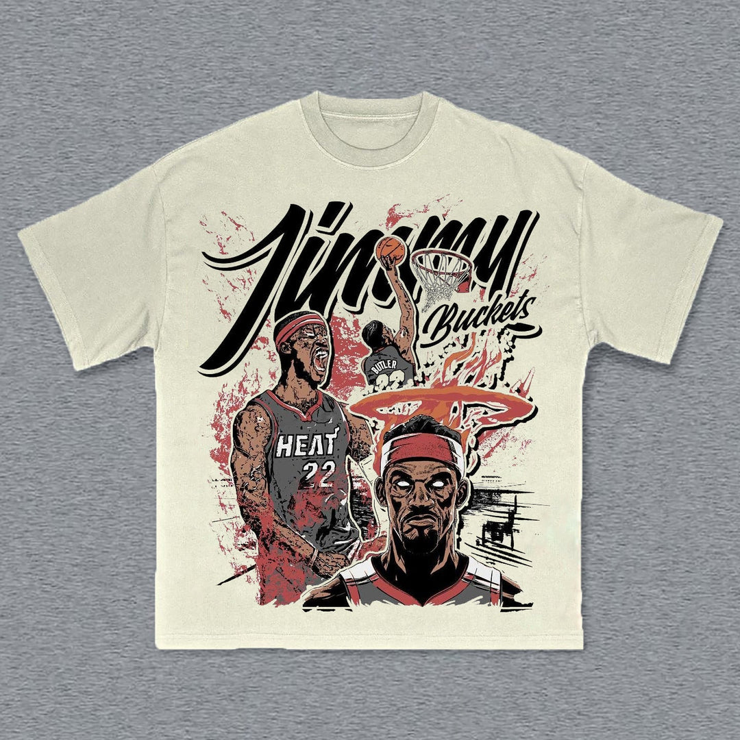 Heat Print Short Sleeve T-Shirt