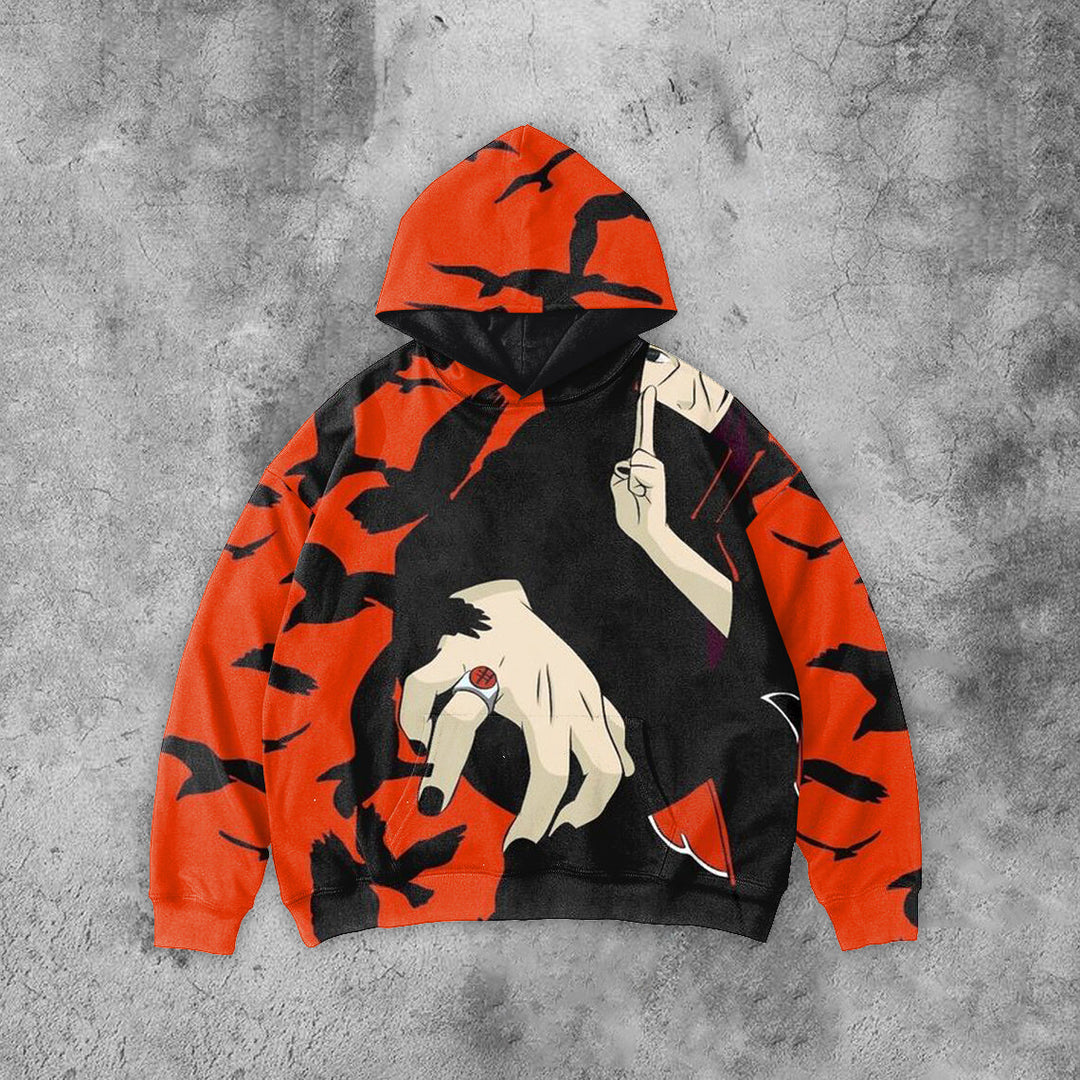 Anime Naruto Pattern Hoodie