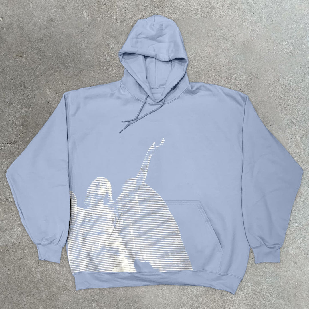 Relaxed Angel Print Hoodie