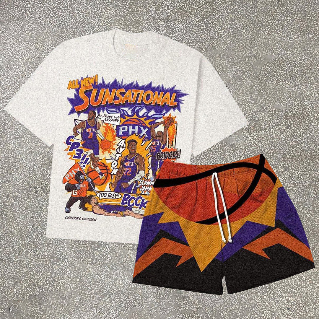 Retro hip-hop trendy brand Sports suit