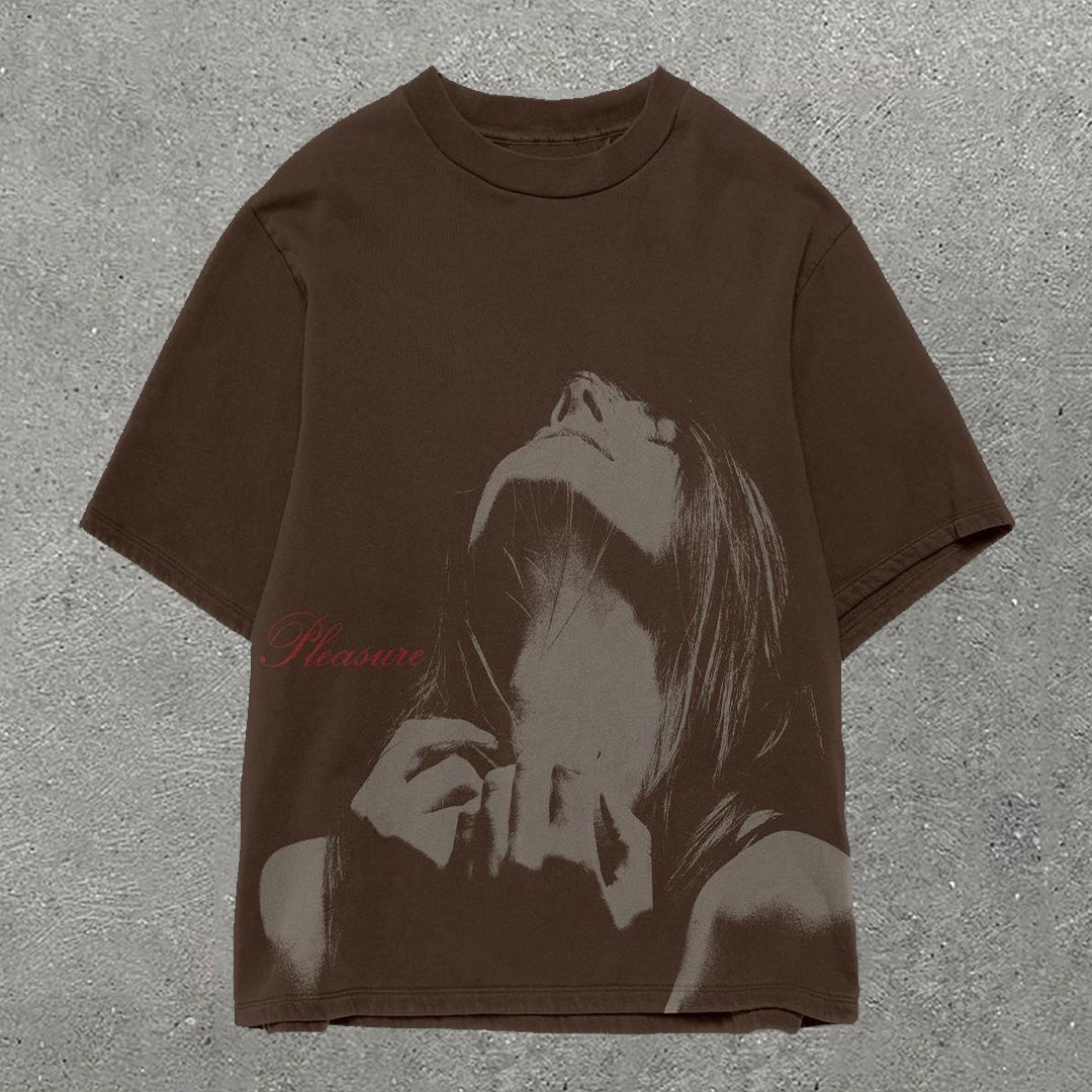 Casual Girl Print Short Sleeve T-Shirt