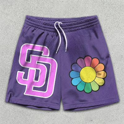 graphic print Sports shorts