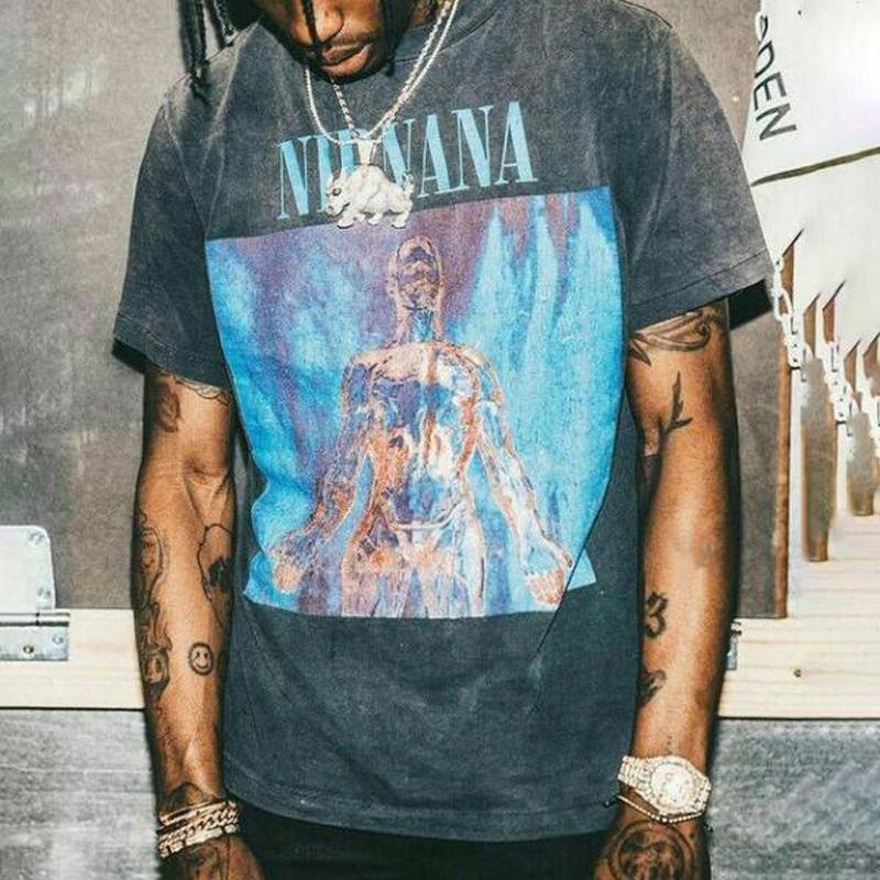 Round neck print T-shirt