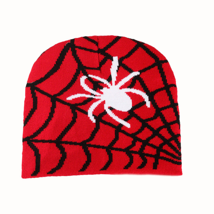 Halloween Spider Web Wool Warm Men's and Women's Knitted Hats