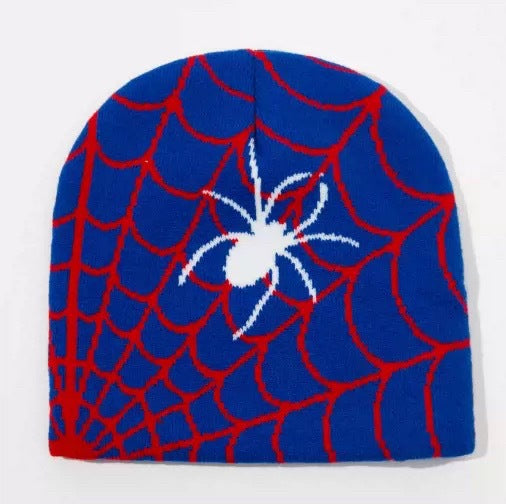 Halloween Spider Web Wool Warm Men's and Women's Knitted Hats