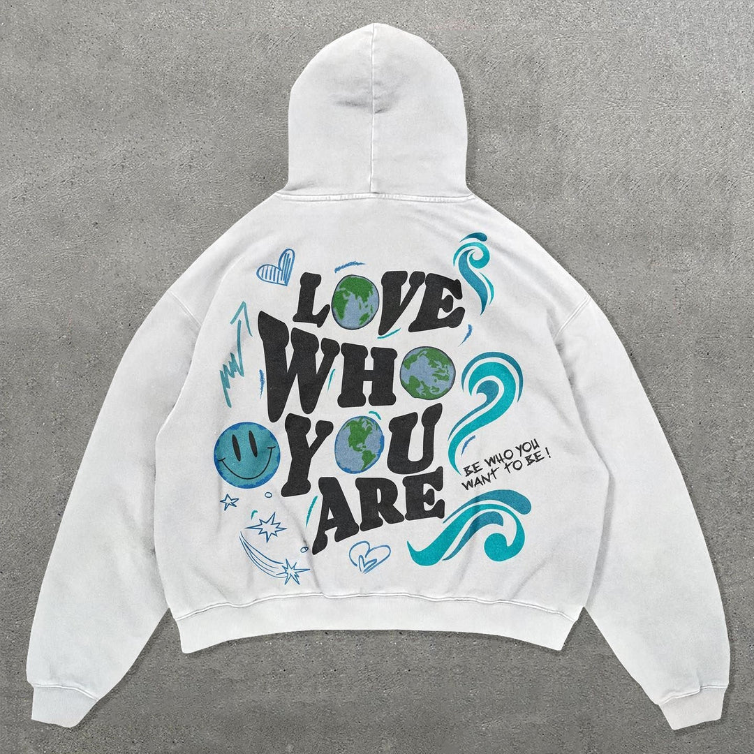 The World Needs You Print Long Sleeve Hoodie