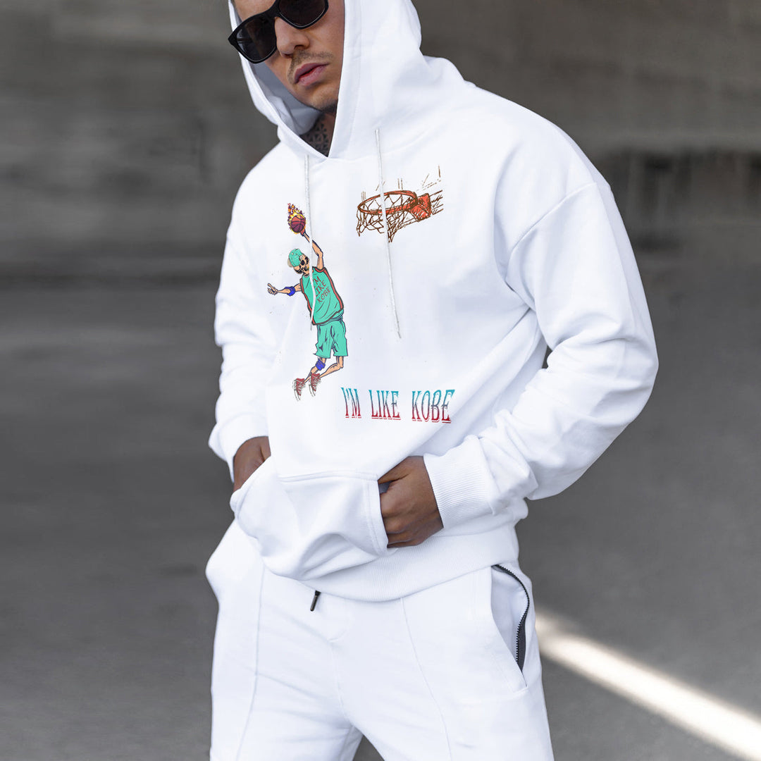 Sports Print Casual Hip Hop Long Sleeve Hoodie