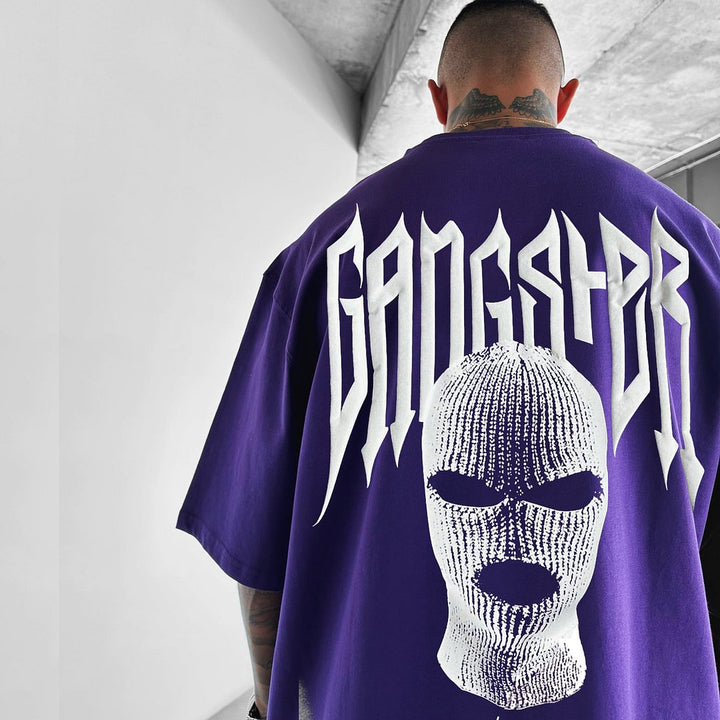 Fashion Gangster Print Short Sleeve T-Shirt