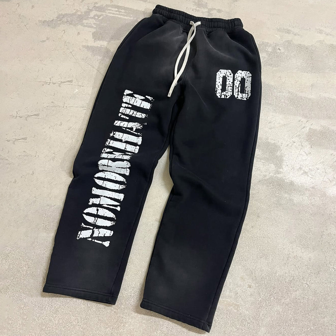 No More Hate Print Pocket Trousers