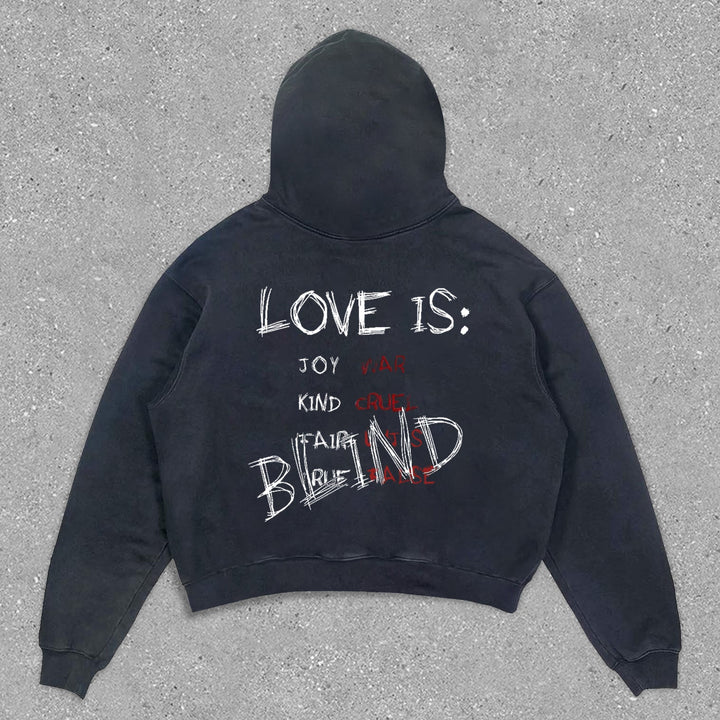 Casual Preppy Heart Letter Print Hoodie
