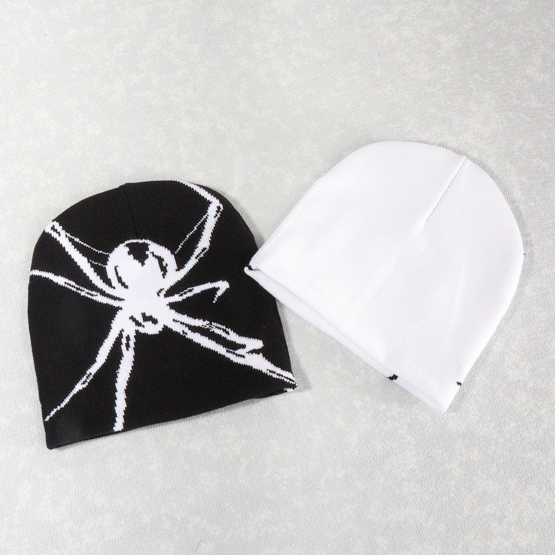 Jacquard Spider Beanie Warm Men's and Women's Knitted Hat