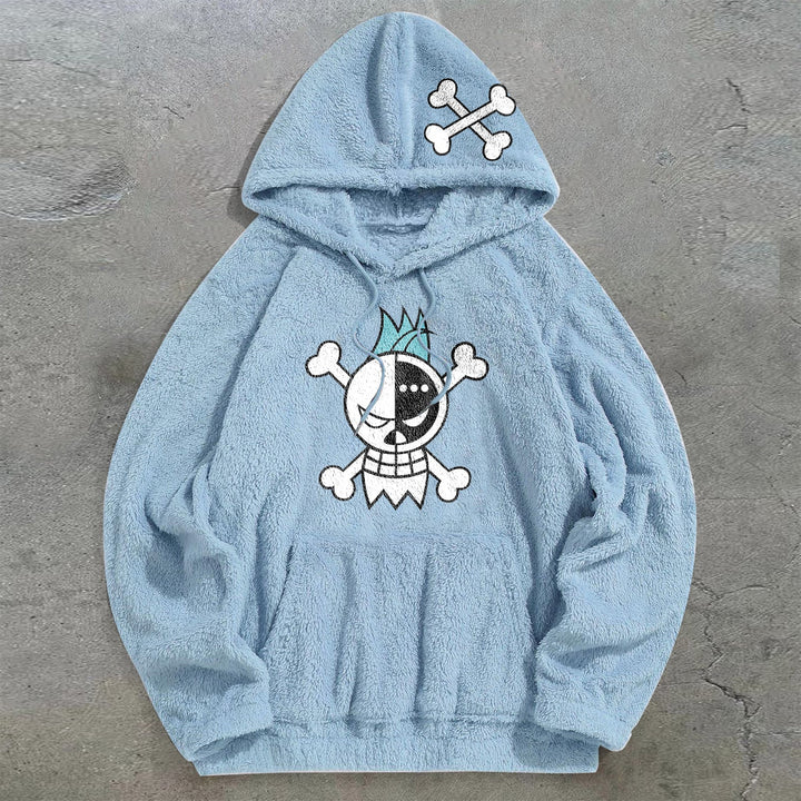 One Piece Graphic Vintage Plush Hoodie