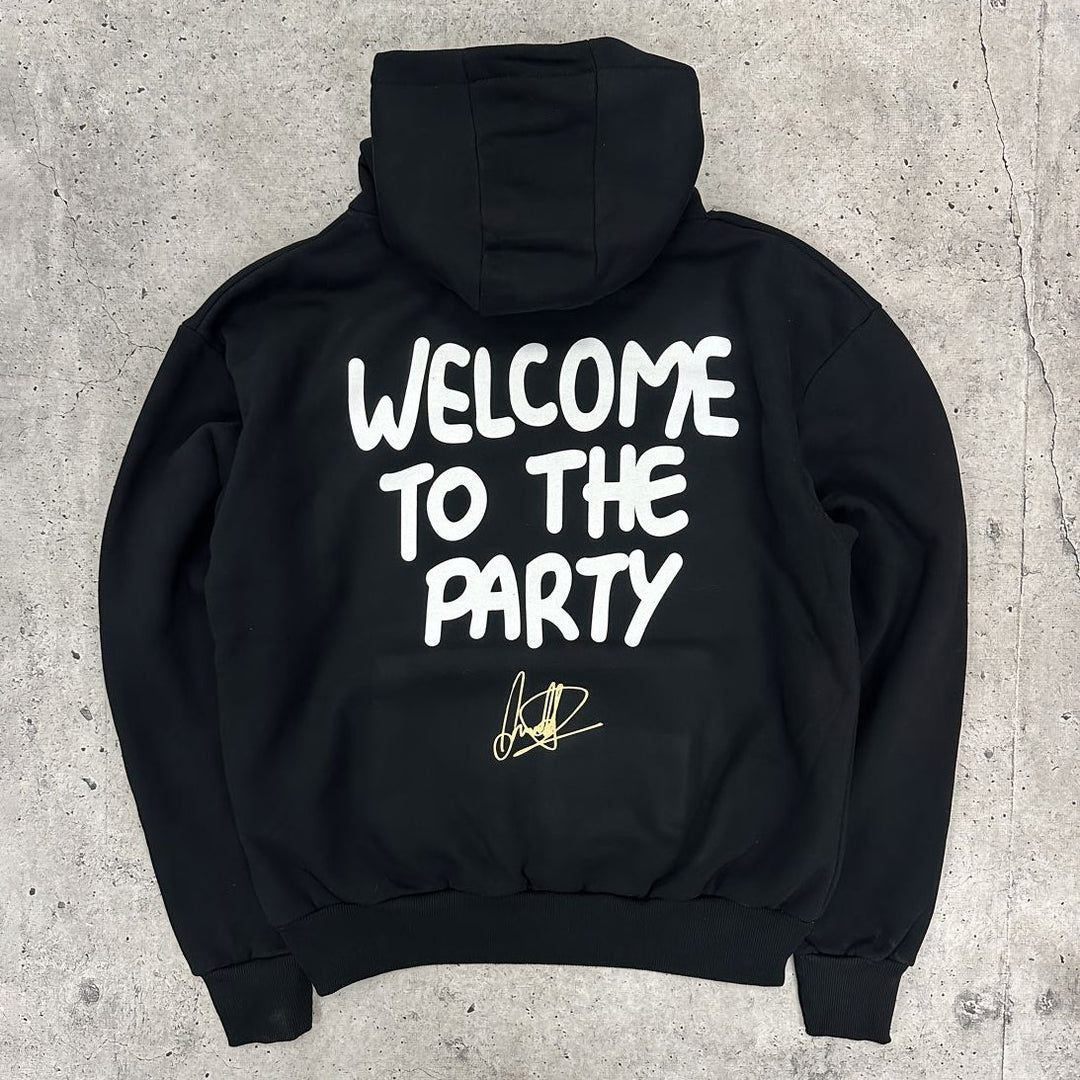 Welcome To The Party Print Long Sleeve Hoodies
