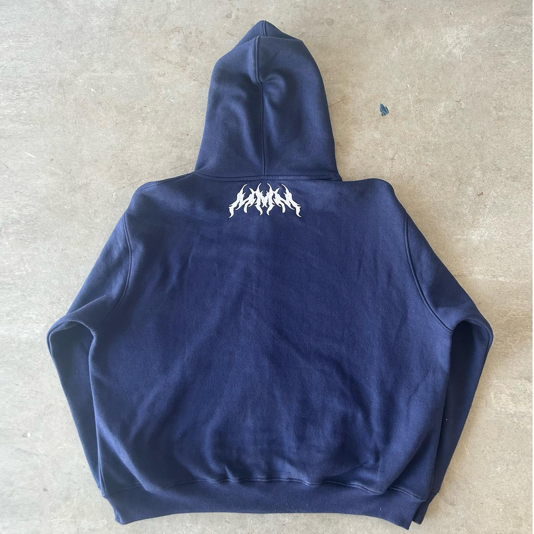 Vintage Gothic Zip-Up Hoodie