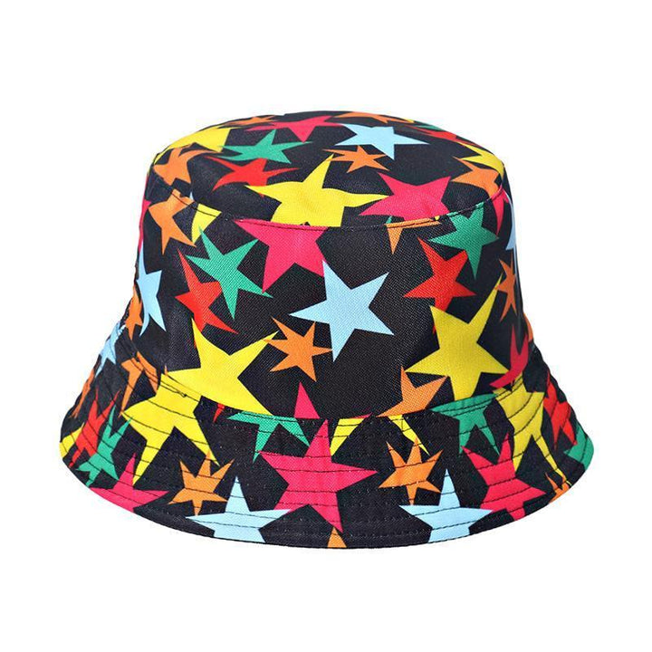 Double-sided fashion casual colored five-pointed fisherman hat