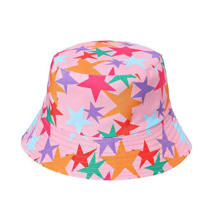 Double-sided fashion casual colored five-pointed fisherman hat