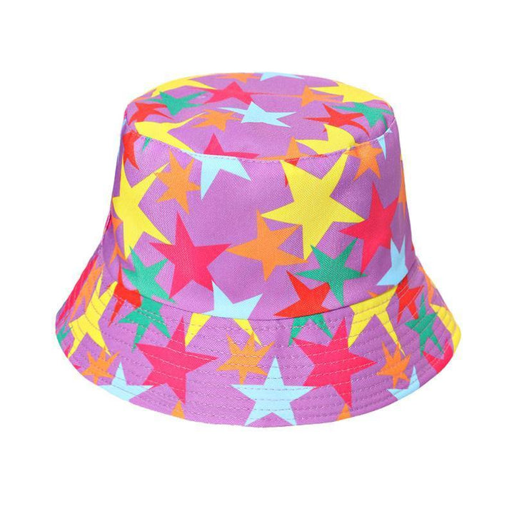 Double-sided fashion casual colored five-pointed fisherman hat