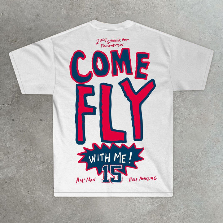 Trapeze Print Casual Street Sports T-Shirt