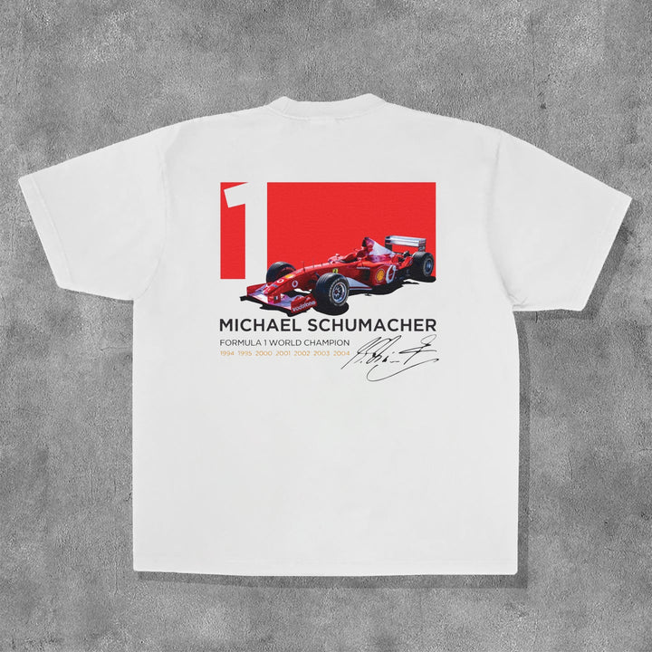 Casual No.1 Racing Print Short Sleeve T-Shirt