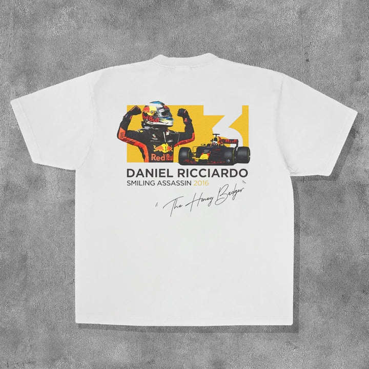 No.3 Racing Print Short Sleeve T-Shirt
