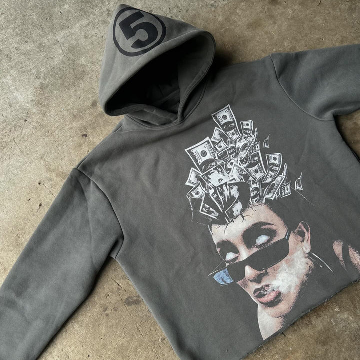 Want money casual street hoodie