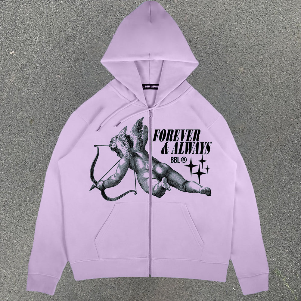 Retro Trend Street Fashion Zip Hoodie