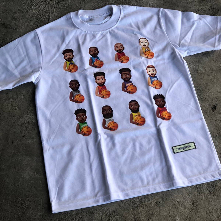 Street Sports Rap Print Cotton T-Shirt