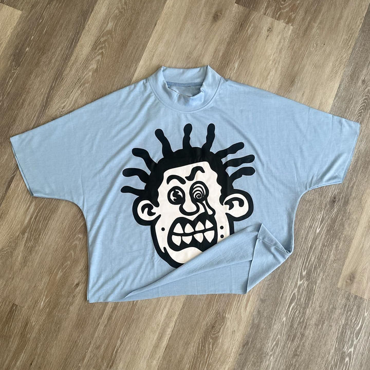 Fashion Street Style Cartoon Print Short Sleeve T-Shirt