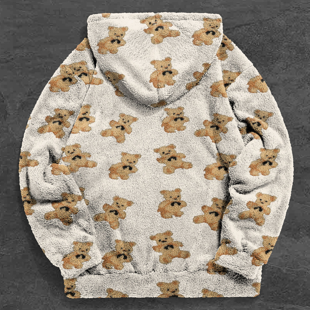 Trendy brand printed street hip-hop fashion fleece hoodies