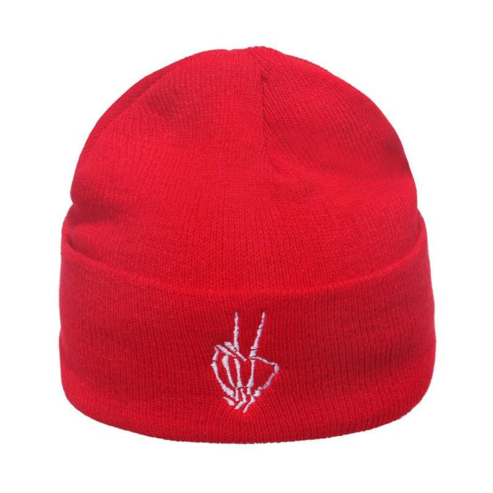 Outdoor hip-hop sun embroidered knitted wool hat