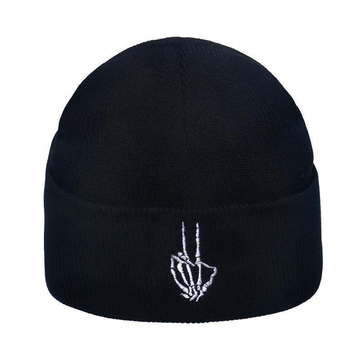 Outdoor hip-hop sun embroidered knitted wool hat