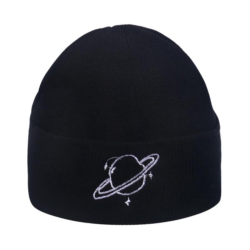 Outdoor hip-hop sun embroidered knitted wool hat