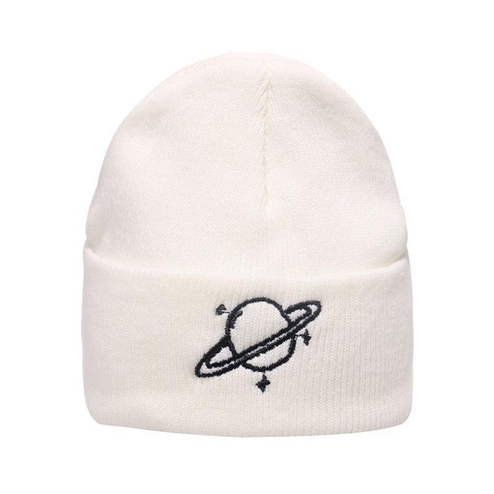 Outdoor hip-hop sun embroidered knitted wool hat