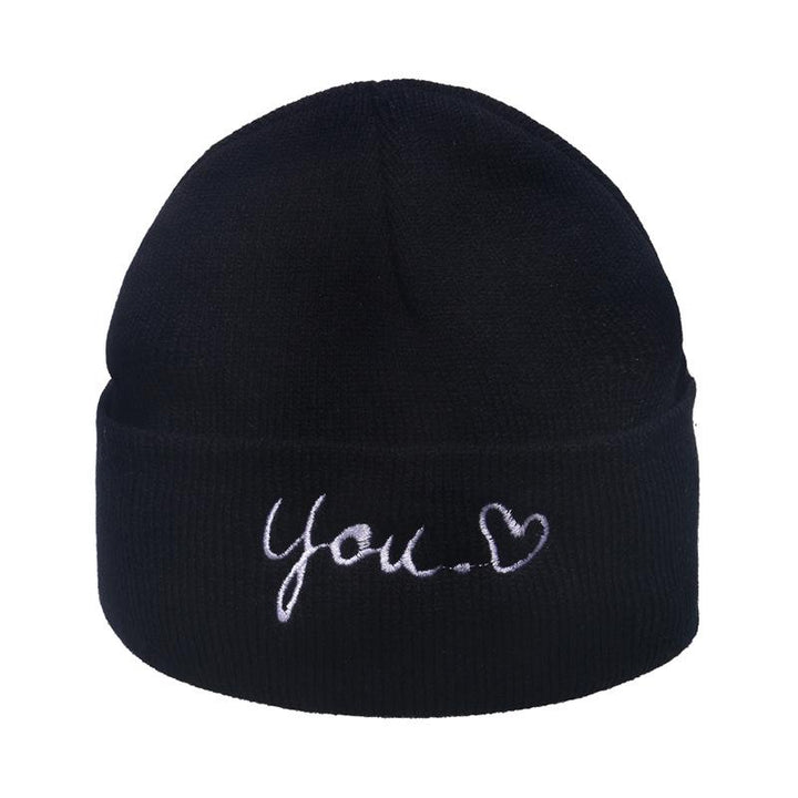 Outdoor hip-hop sun embroidered knitted wool hat