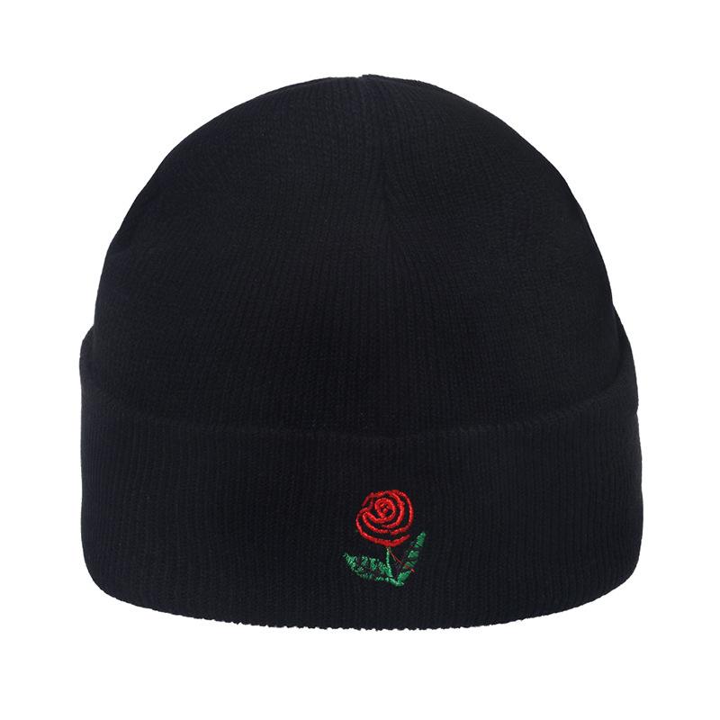 Outdoor hip-hop sun embroidered knitted wool hat