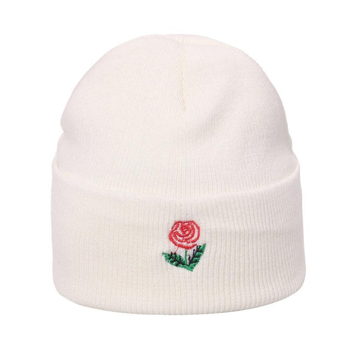Outdoor hip-hop sun embroidered knitted wool hat