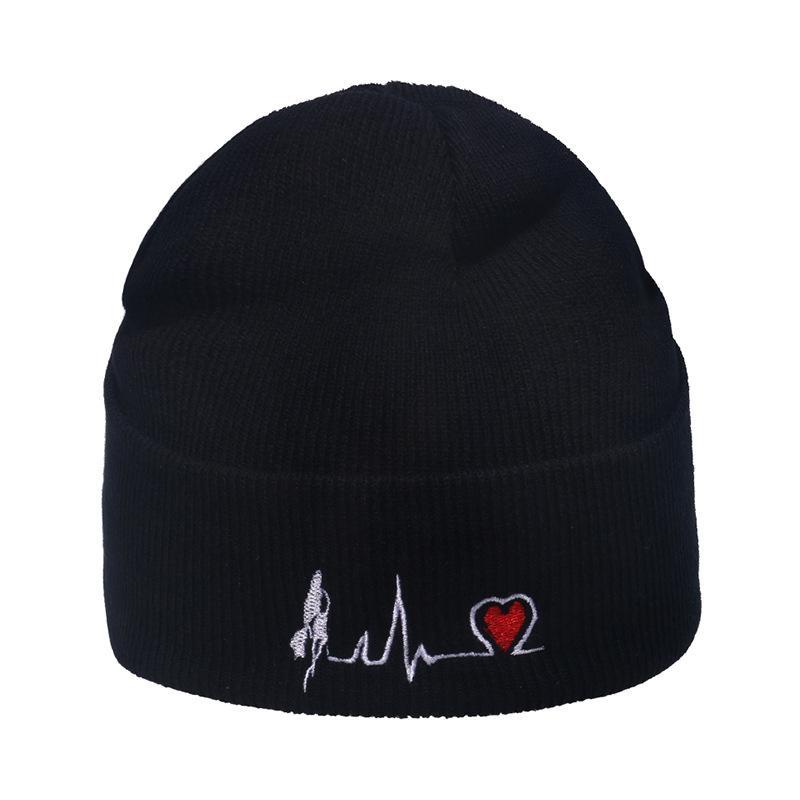 Outdoor hip-hop sun embroidered knitted wool hat