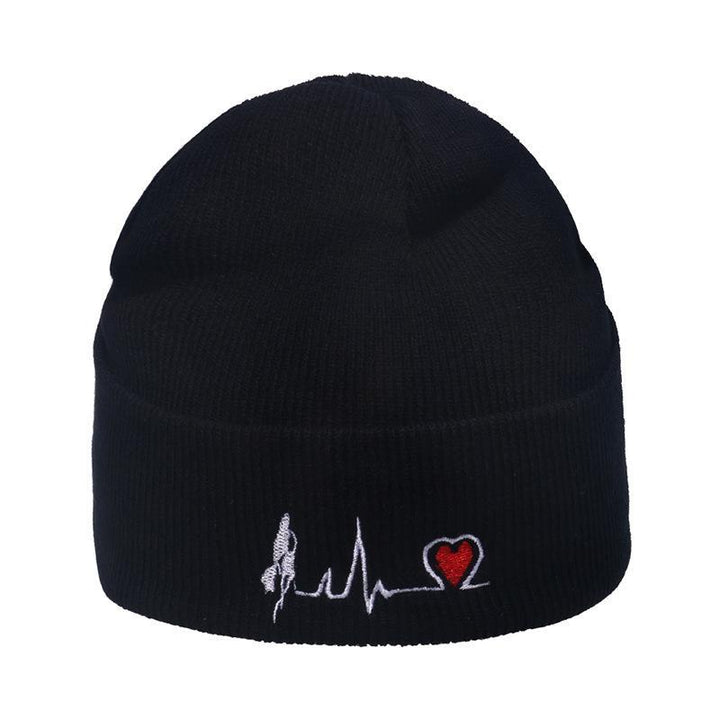 Outdoor hip-hop sun embroidered knitted wool hat