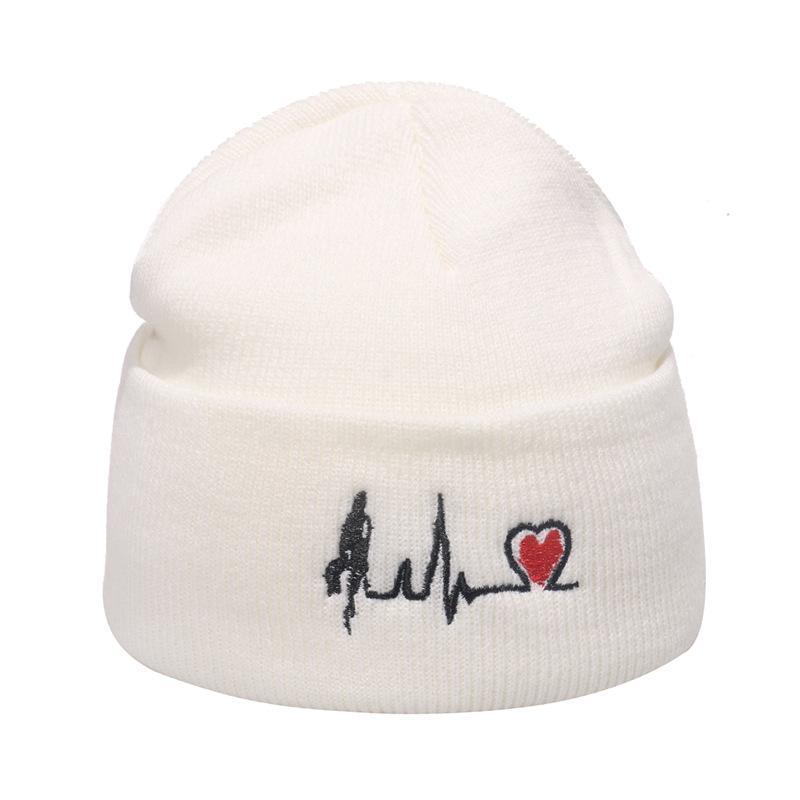 Outdoor hip-hop sun embroidered knitted wool hat