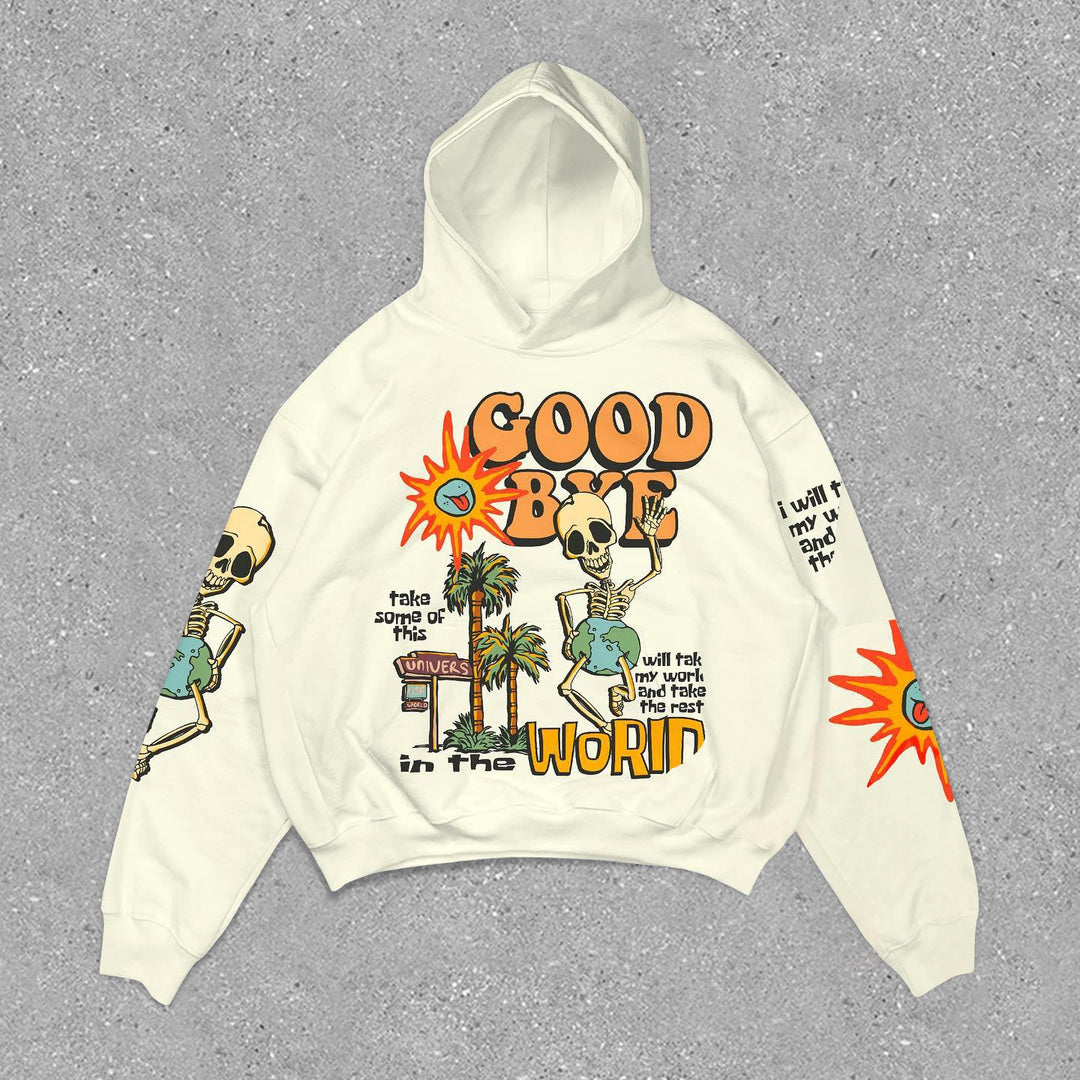 Stylish Preppy Print Sweatshirt