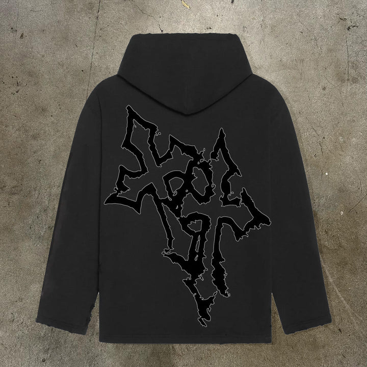 Traitor Print Long Sleeve Hoodies