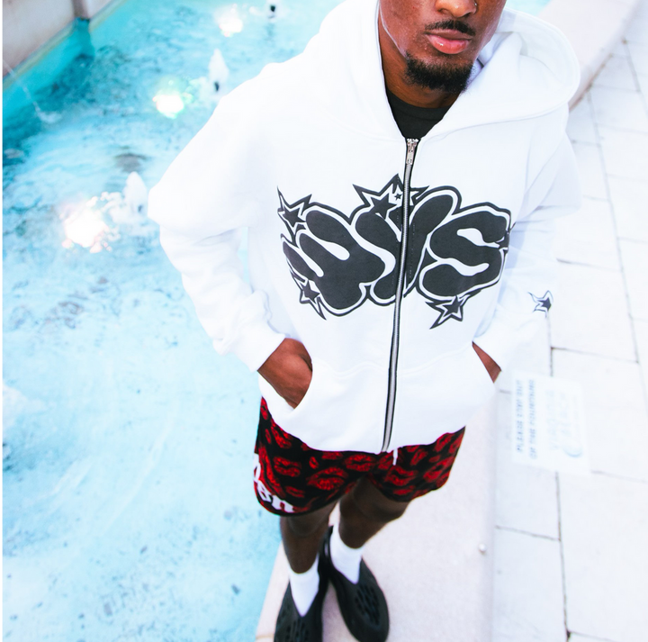 Stylish personalized printed zipper hoodie