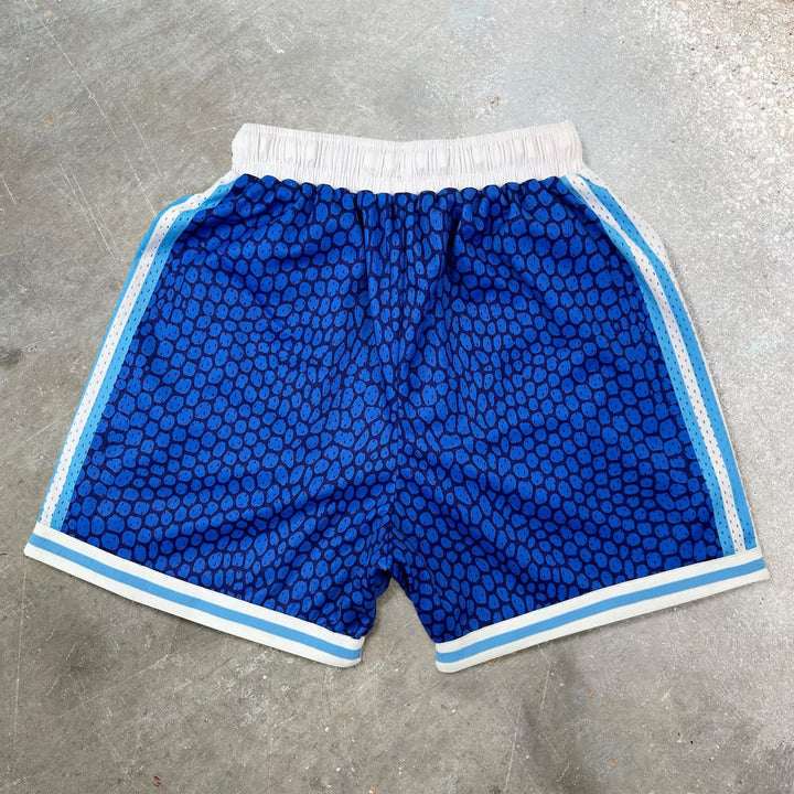 Sports Team Print Mesh Zip Shorts