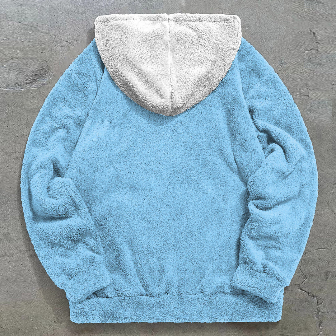 Retro Trend Cute Graphic Plush Hoodie