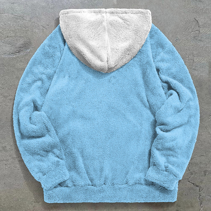 Retro Trend Cute Graphic Plush Hoodie