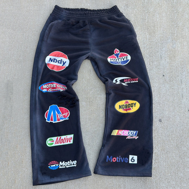 Casual Retro Spray Color Heavy Sweat Pants