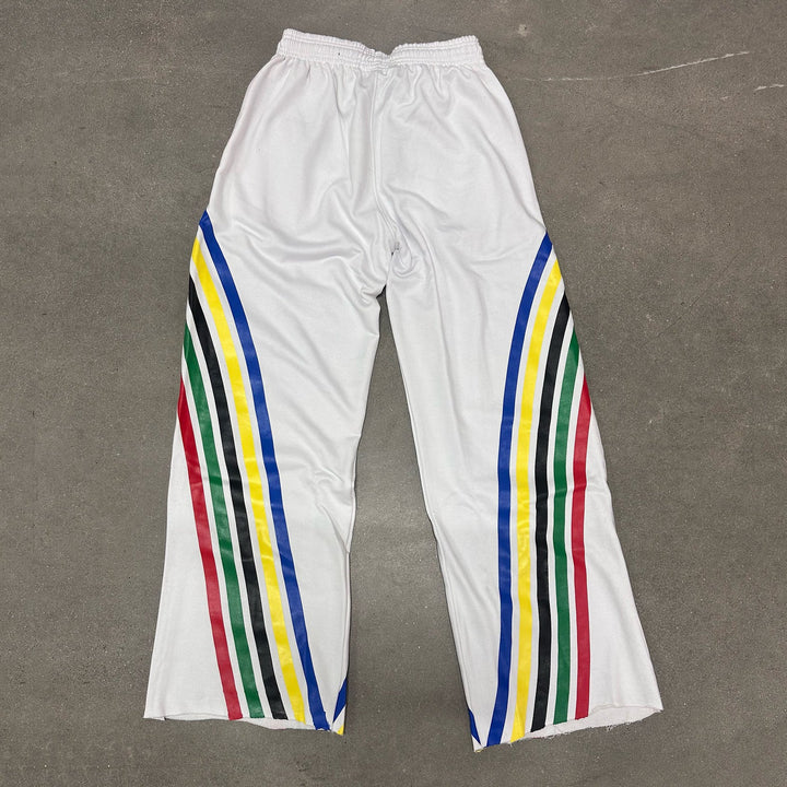 Rainbow casual street style wide-leg sweatpants