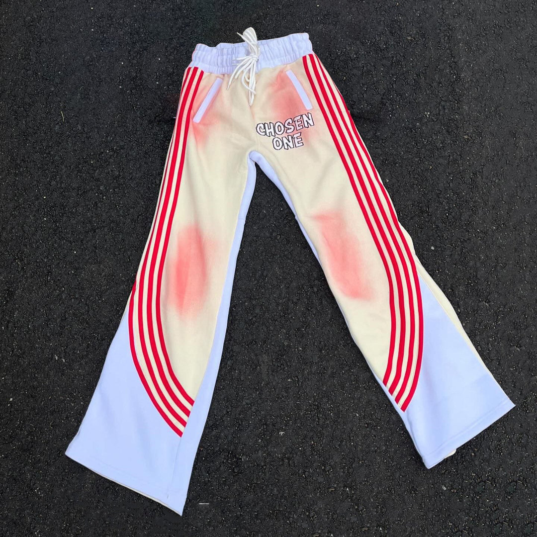 Casual Street Striped Wide-Leg Sweatpants