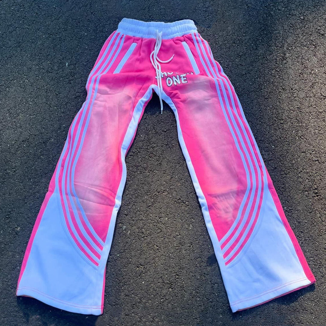 Casual Street Striped Wide-Leg Sweatpants