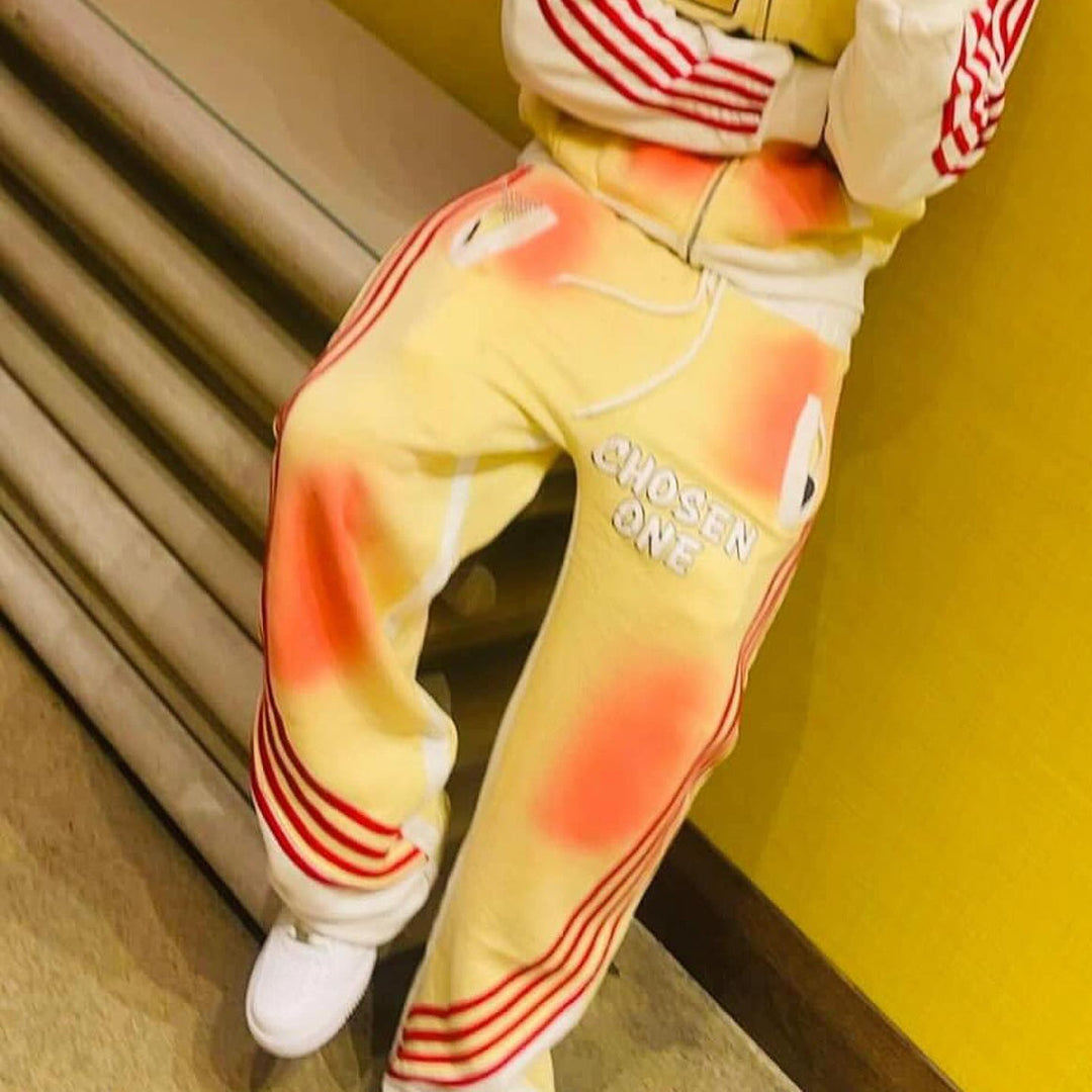 Casual Street Striped Wide-Leg Sweatpants